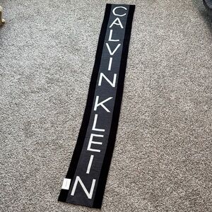 Calvin Klein Black and Gray Scarf